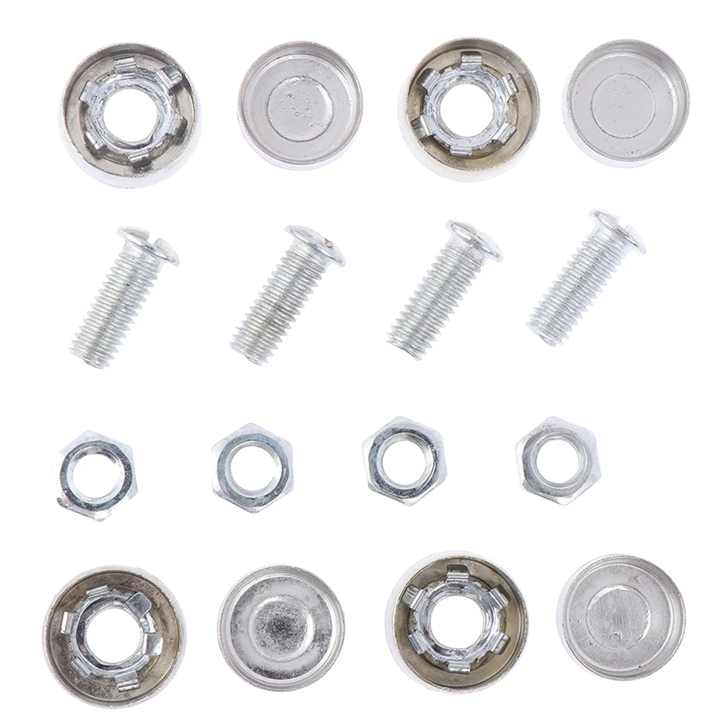 4Pcs/Set Chrome Anti-theft Screws Car License Alloy Plate Bolts Frame Screwscar