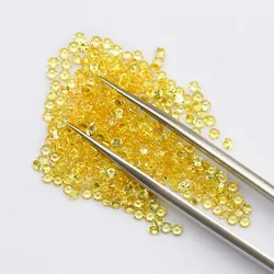 Factory Wholesale 100% Real Natural Circular Burmese Yellow Sapphire Gemstone Loose Gems Diy Material for Jewelry
