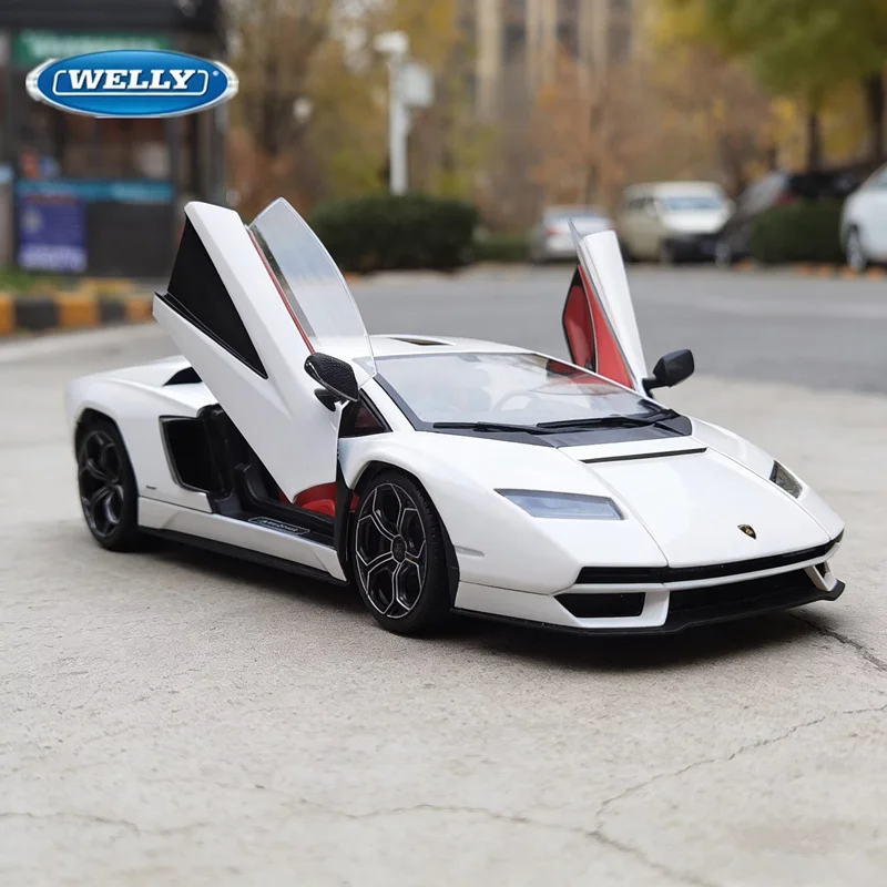 

Welly 1:24 Lamborghini Countach LPI800-4 Alloy Super Sports Car Model Diecast Metal Track Racing Vehicle Car Model Kids Toy Gift