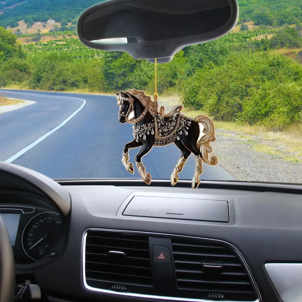 Minimalist Style Pendant Horse Pendant Horse Acrylic Ornament Christmas Tree Hanging Decor Elegant 2d Car Mirror Pendant Vintage