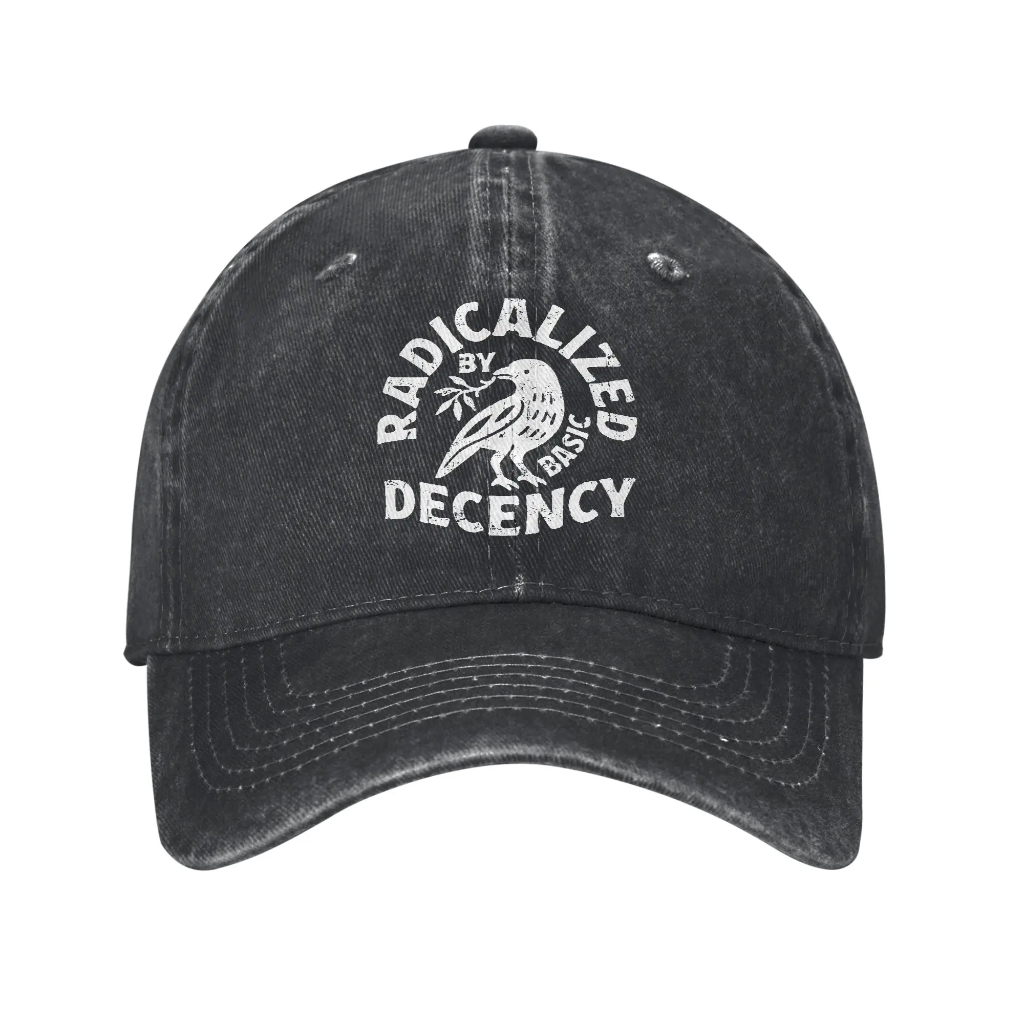 Radicalized by Basic Decency Baseball Caps Retro Distressed Washed Justice  Headwear All Seasons Travel Unstructured Soft Caps