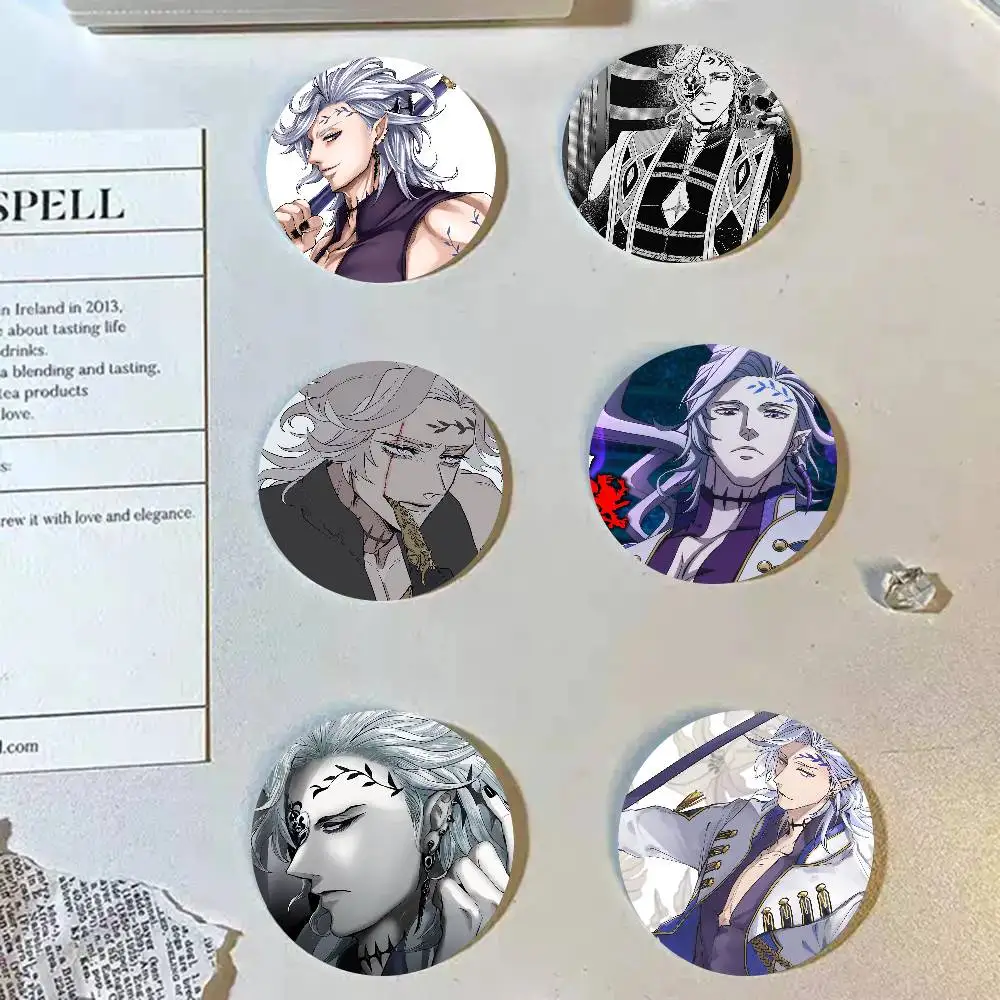 Hades Anime R-Record Of Ragnarok Cartoon Style Badge Brooches On Backpack Decoration Round Enamel Pins For Accessorys