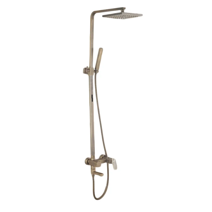 

Antique Color Brushed Gold Shower System Wall Mounted Bathroom Rain Shower Combo Set