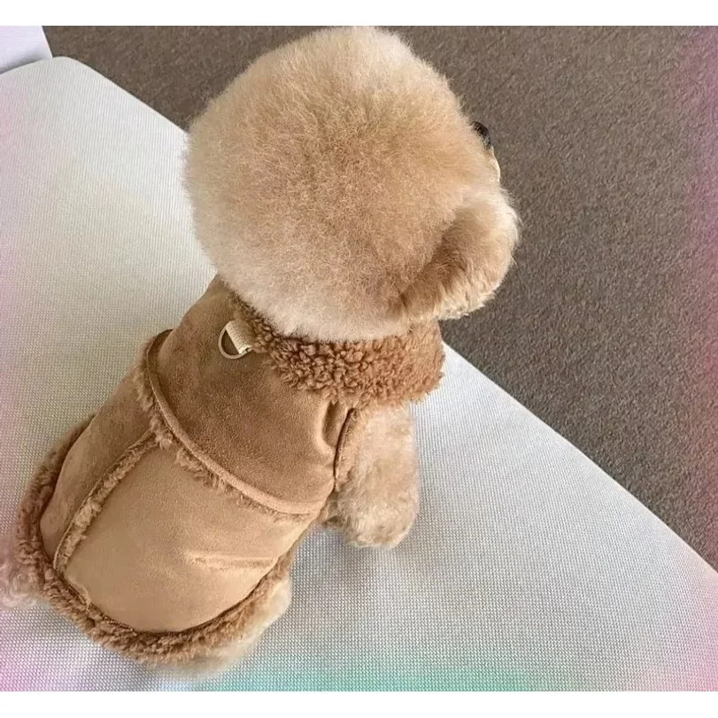 Dog Cute Vest Clothes Jacket Accessories Small Dog Luxury Autumn  Winter Medium Dress Soft Pet Clothing Designer Coat Home