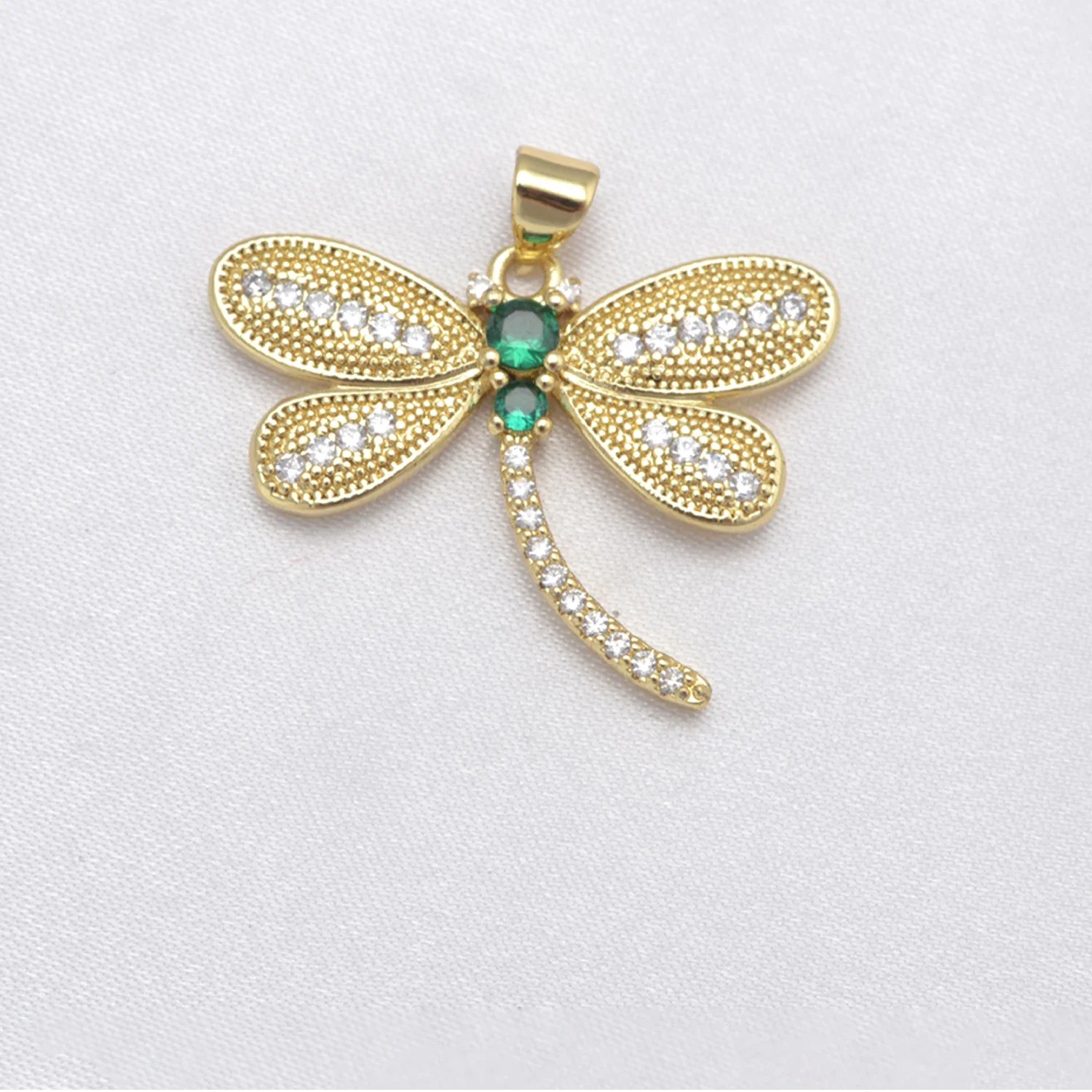 5 Pcs insect Pendat for DIY Jewelry Making Accessories Zircon Brass Charms Dragonfly Butterfly for Neckalce Keychains Bracelet