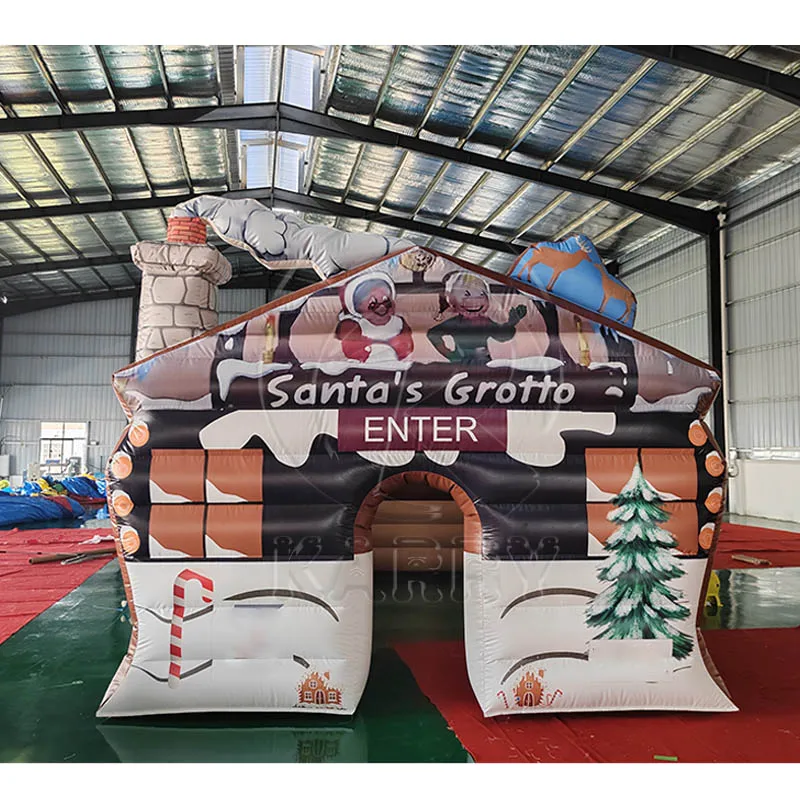 

Christmas Advertising Inflatable Santa Claus Inflatable Santa Claus Grotto Tent to Give Candy Gifts for Kids Christmas Party