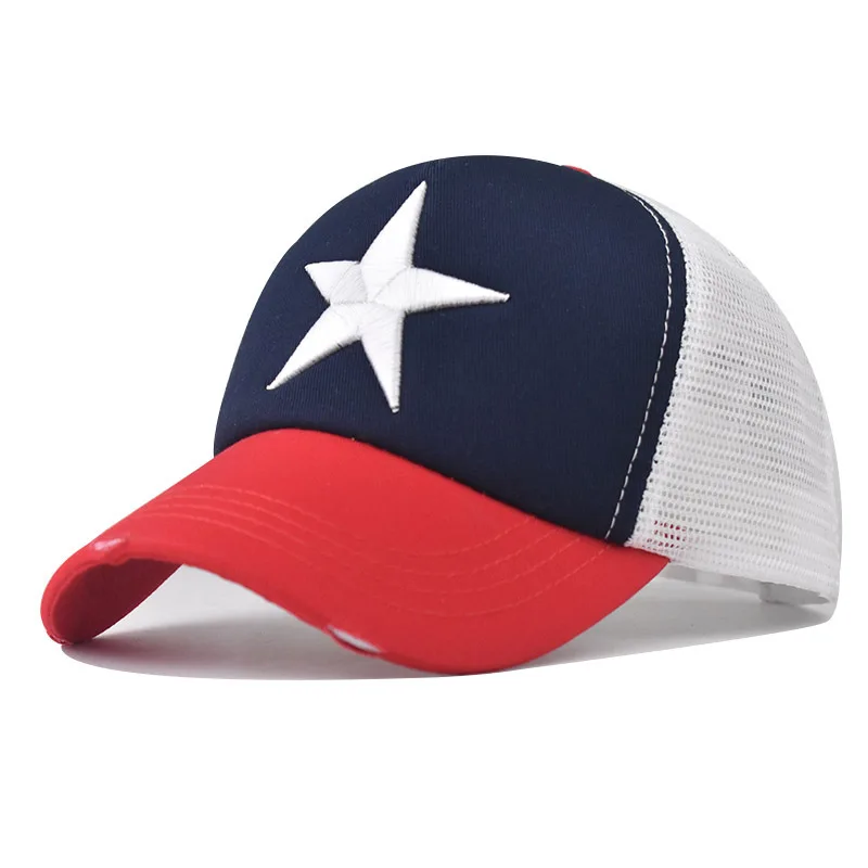 

Personalized Embroidered Baseball For Men And Women, New Spring Classic Five-Pointed Star Trucker Hat