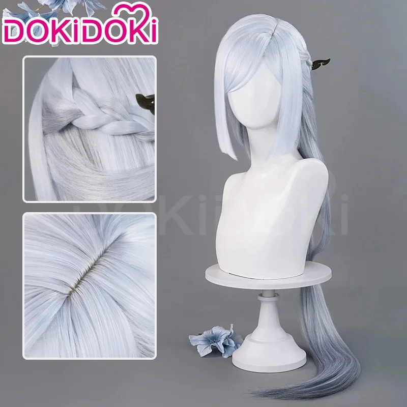 재고 있음 Frostflower Dew Shenhe 가발 게임 코스프레 가발 DokiDoki Shen He Cosplay Rite New Skin 가발 모자