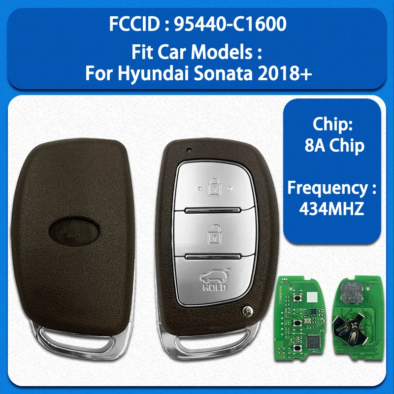 

CN020150 Aftermarket 3 кнопки смарт-ключ 95440-C1600 FCC CCAL14LP0120T2 8A чип 434 МГц без ключа Go для Hyundai Sonata 2018+