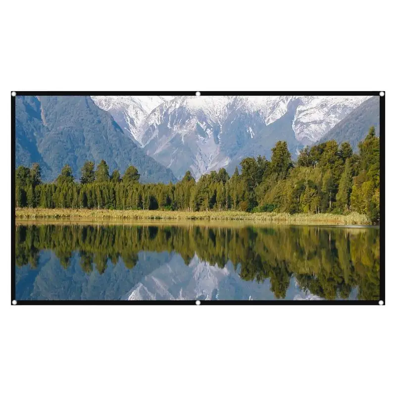 

Foldable Projector Screen 16:9 Anti-Crease Projector Screen 4K HD 60-130 Inch Portable Movie Screen For Home Cinema Theater