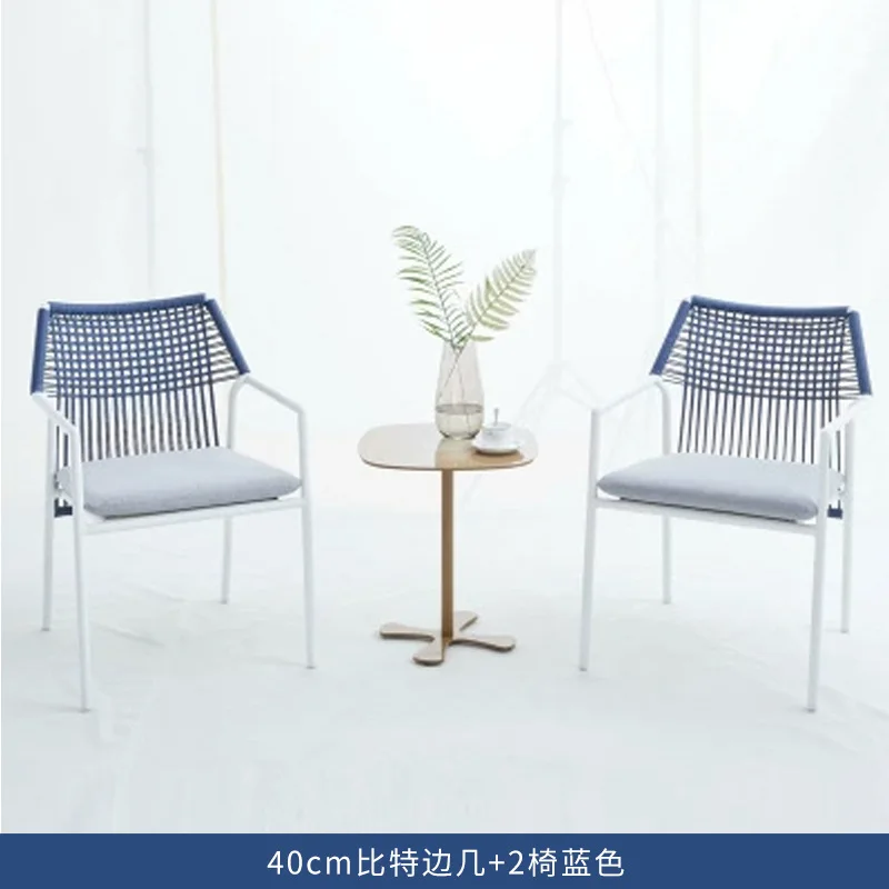 Outdoor villa balcony table and chair leisure courtyard garden one table four chairs terrace waterproof sunscreen