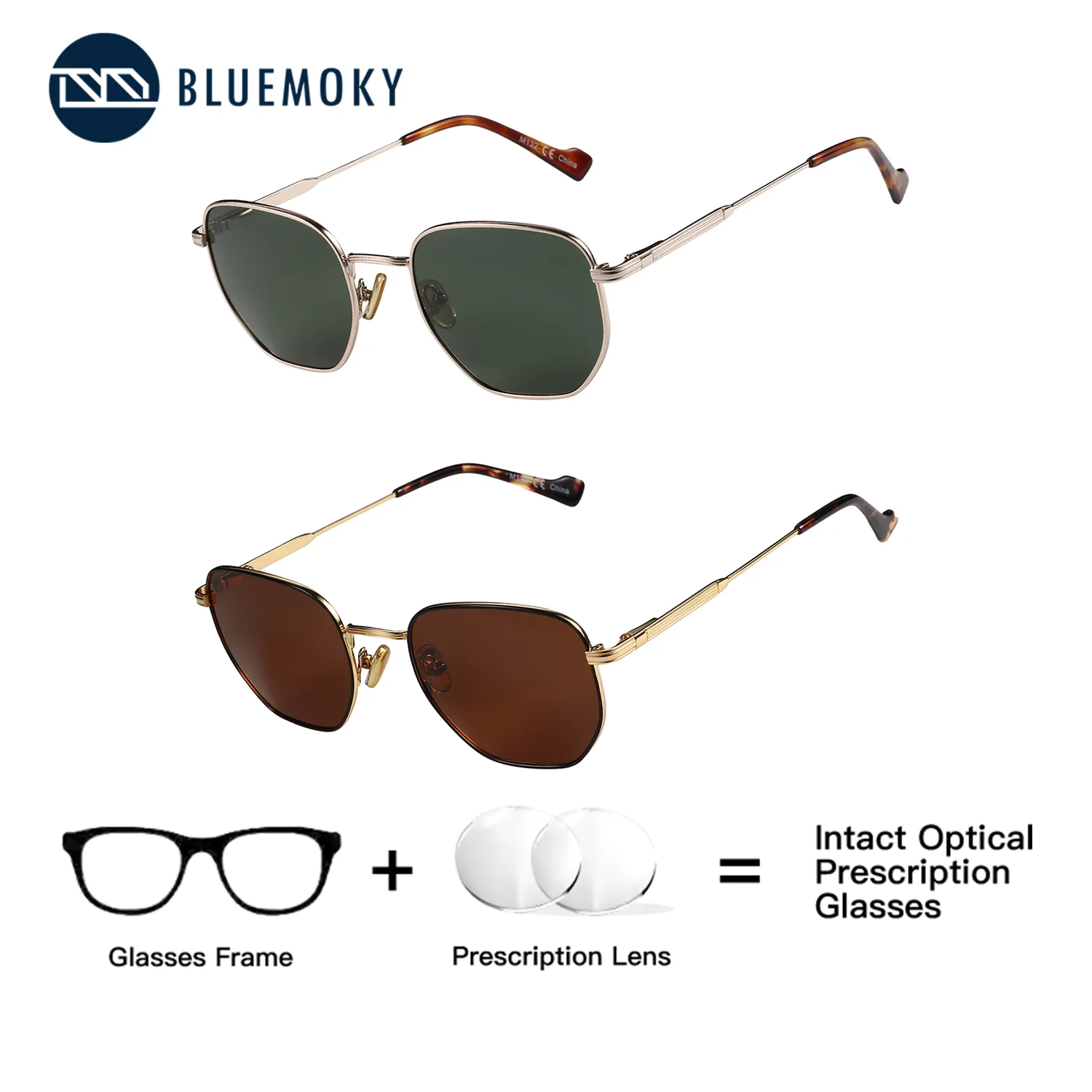 bluemoky-modern-metal-prescription-sunglasses-uv400-polarized-women-polygon-myopia-progressive-outdoor-sunscreen-sun-glasses