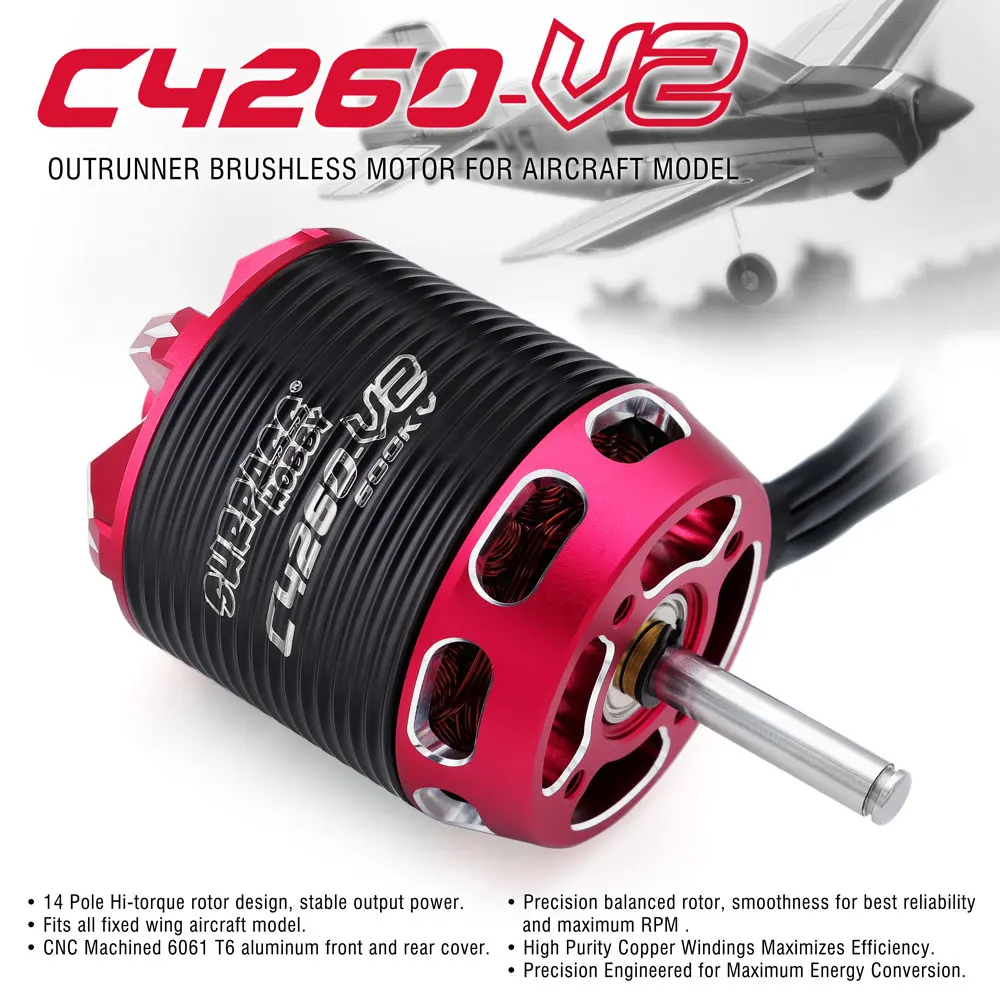 SURPASS HOBBY Brushless Motor 3-6S C4240 C4250 C4260 For RC Aircraft Plane Multicopter Brushless Outrunner Motor