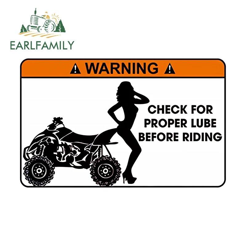 

EARLFAMILY Glossy Sticker Funny Warning Sticker Amusing ATV Air Conditioner Decals Simple Scratch-Proof All Types Of Vehicles