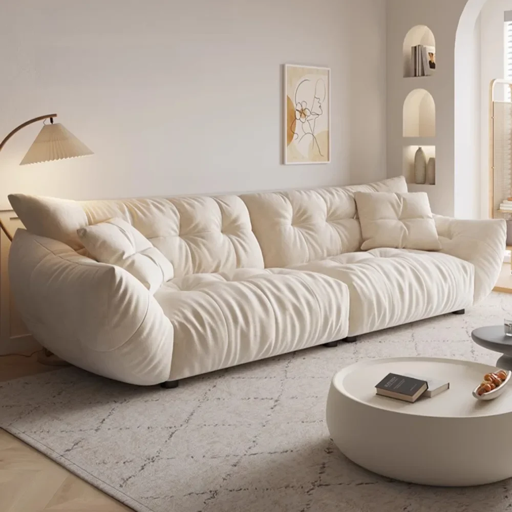 

Family Luxury Living Room Sofas Modern Double Relaxing Lounge Sofas Minimalist Elegant Divani Da Soggiorno Home Accessories