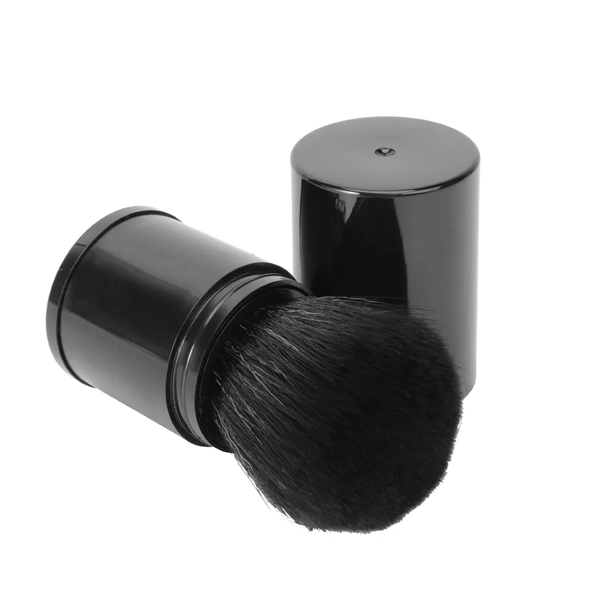 Zwarte flexibele losse poeder make-upborstel voor gezicht Foundation Concealer Blush Highlighter Supplies losse poeder