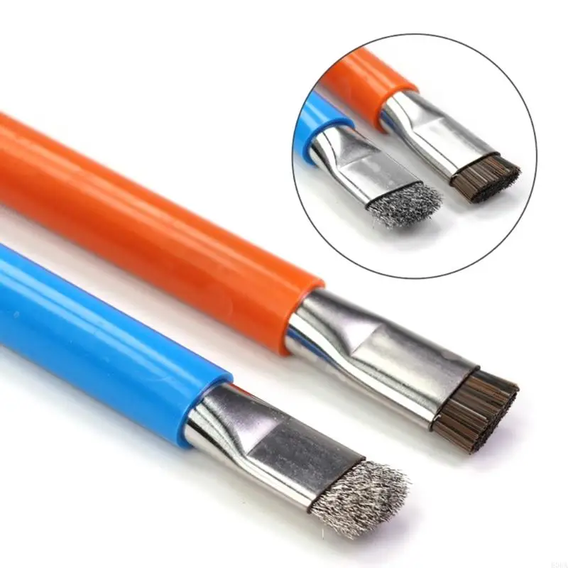 2Pcs Double Head Cleaning Brushes for Electronics Repair Static Protections and Efficient Wire Brush Solder Removal Tool 