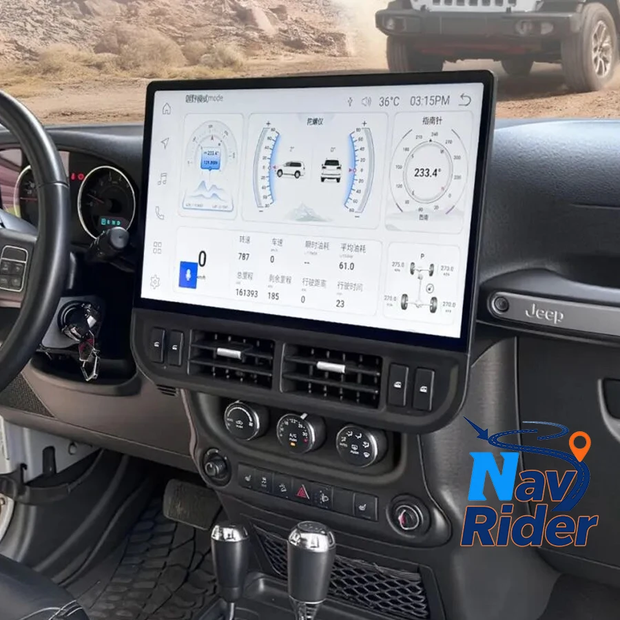 

Wireless Carplay Android Auto Stereo Navigation GPS For Jeep Wrangler 2011-2017 Multimedia Player 16.8inch Car Radio