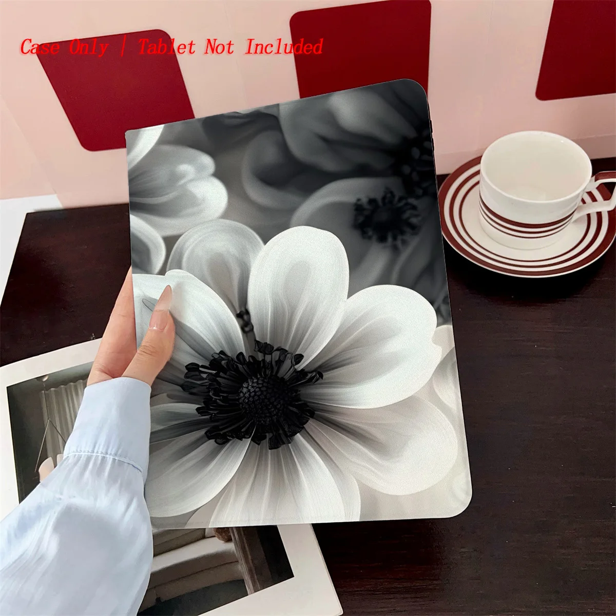 

Изящный черно-белый чехол для iPad с цветочным принтом для Pro 11 2-го поколения Air 3, 9,7 Mini 5 7,9, противоударный чехол-бампер