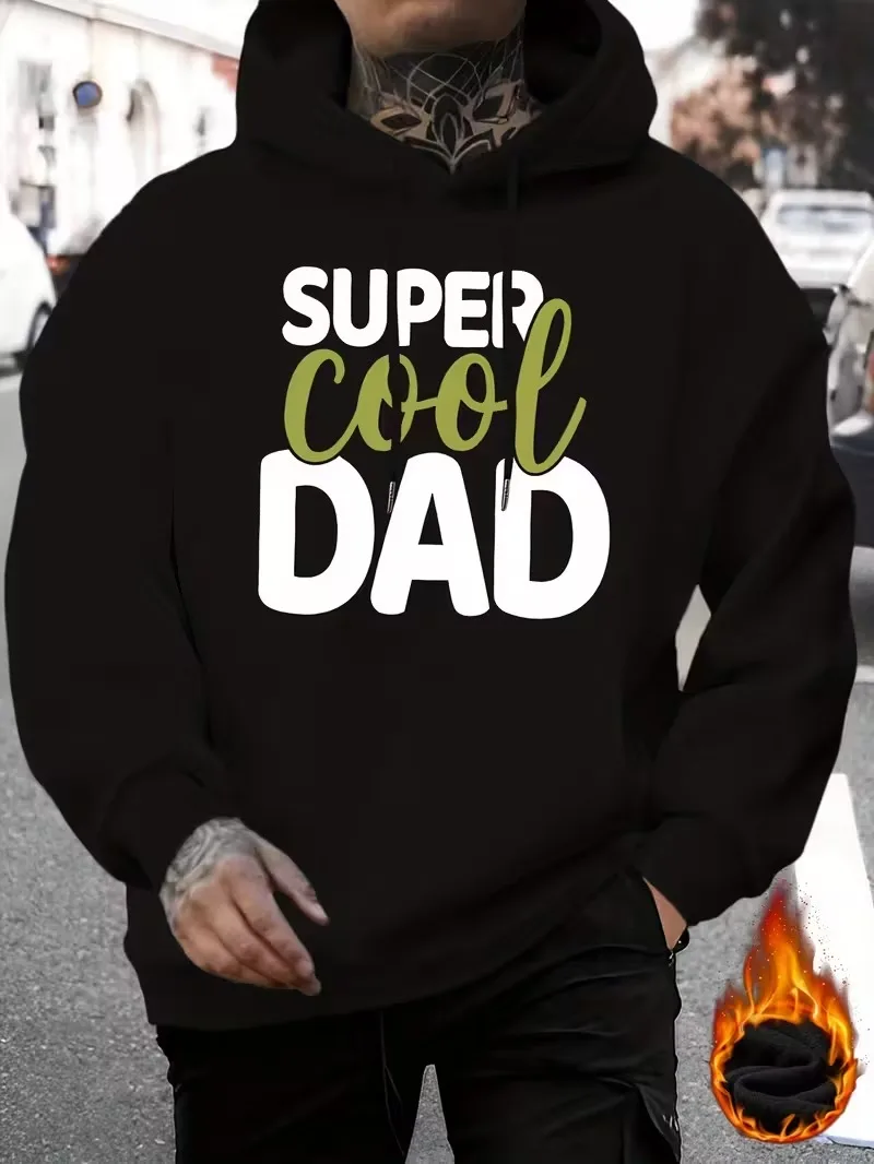 

Men's loose hooded sweatshirt 270g - Fun pattern print, Christmas and Valentine's Day designs.