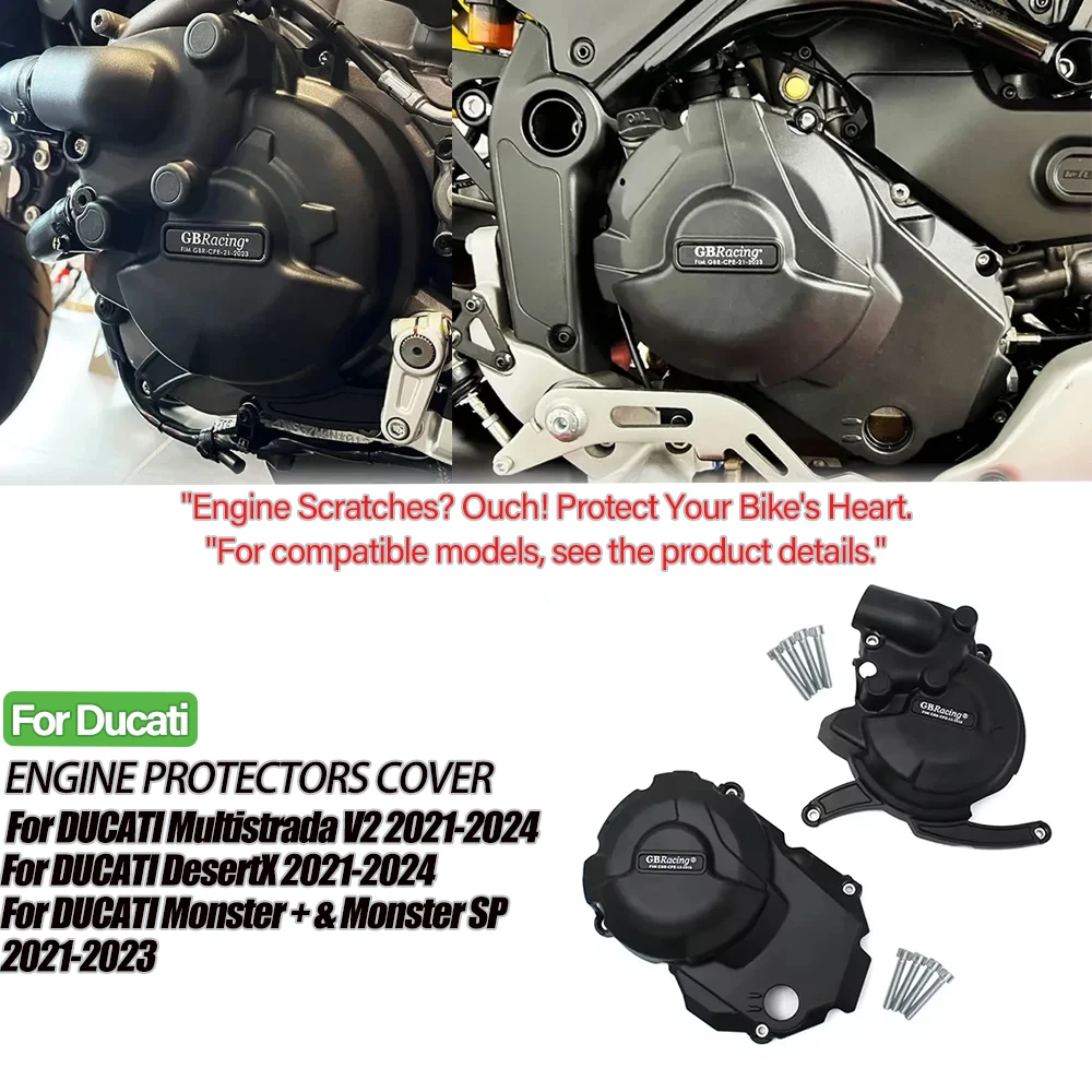 

Engine Clutch Cover for Ducati Multistrada V2 DesertX 2021-2024 & Monster+Monster SP 2021-2023 Motorcycle Accessories Protection