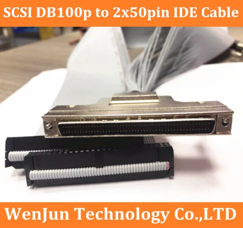 

SCSI DB100pin Male to IDE 50pin Female Connector Cable Dual IDE 50 pin to DB100 pin Extension Cable Cord