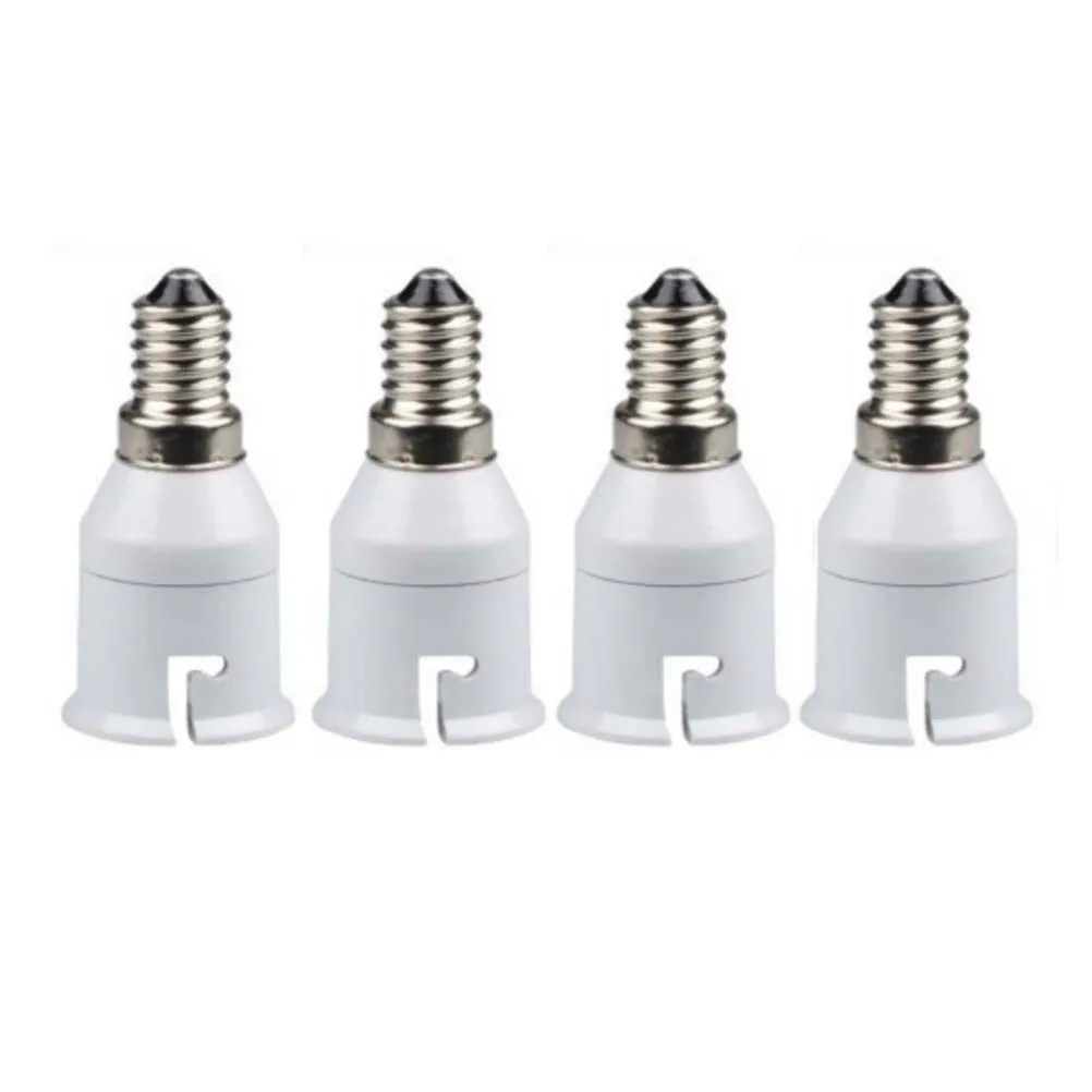 

4pcs E14 To B22 Lamp Holder Converter Socket Adapter For Led Bulbs Home Lighting Durable Light Base Utility Sockets