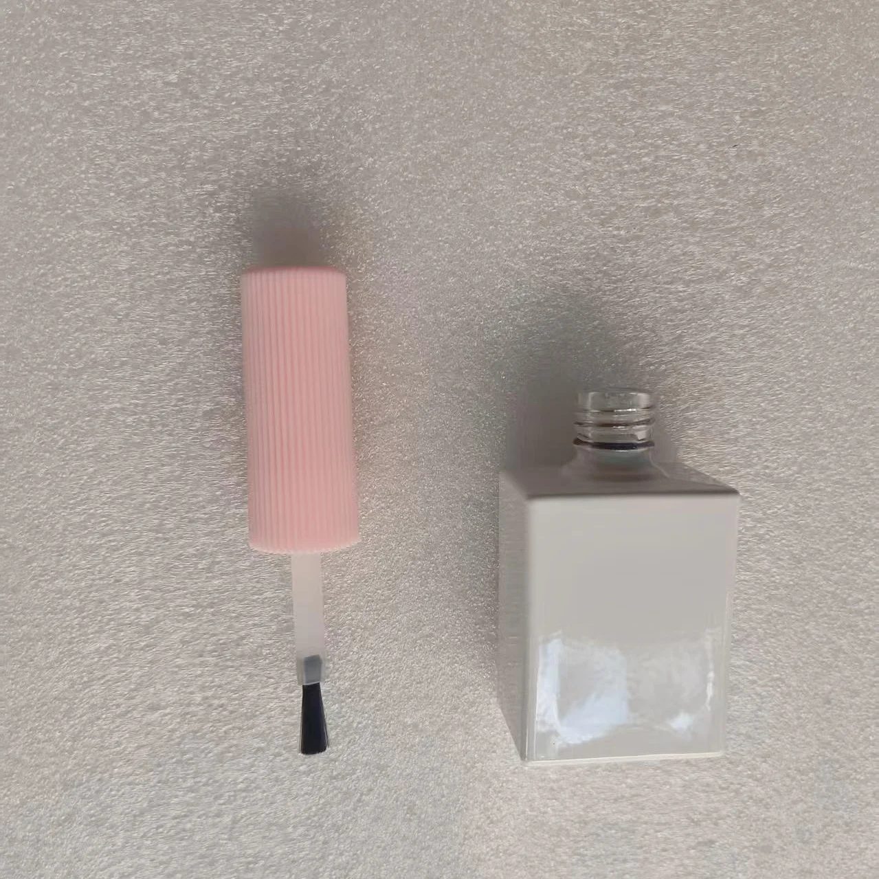 15ML 6 Pieces White Bottle Empty Gel Polish Glass Bottles for Nail Art Manicure with Lid Brush - view 5