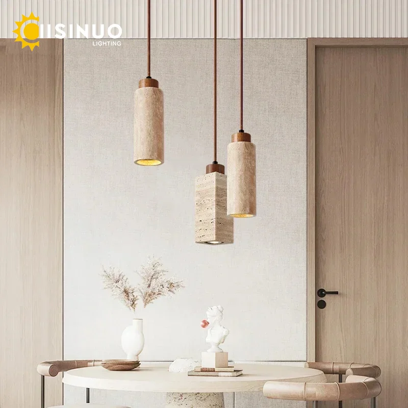 Wabi Sabi Natural Yellow Cave Stone Pendant Lights Hanging Pendant Light Small Droplights for Home Bedroom Corridors Living Room