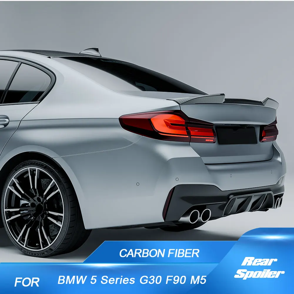

Carbon Fiber Car Rear Trunk Spoiler Wing for BMW 5 Series G30 F90 M5 2021-2023 Rear Wing Spoiler Boot Lid Lip