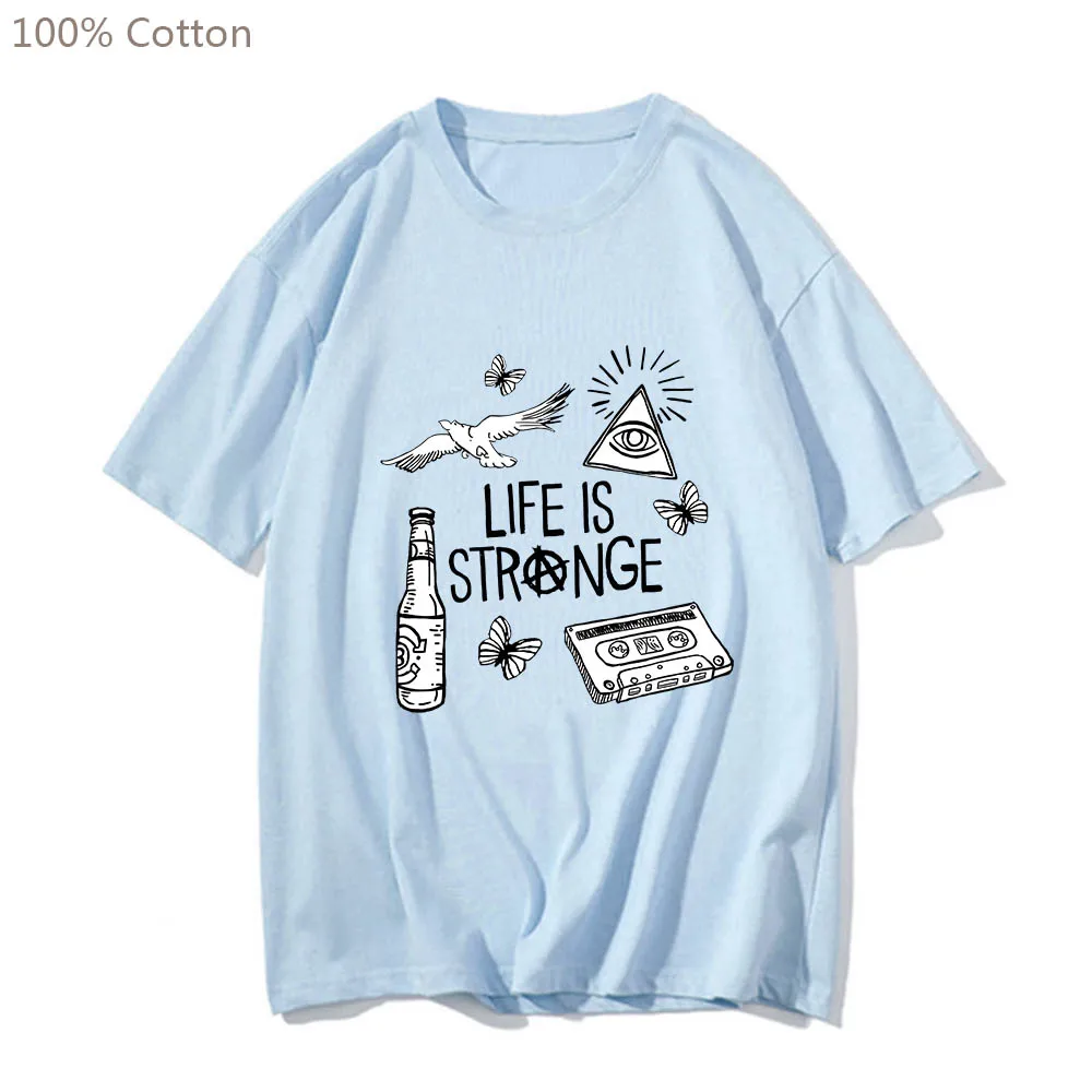 Life Is Strange Harajuku Anime T-shirts Cute Manga/comic Tshirt Funko Pop 100% Cotton Tee-shirt Short Sleeve Men/women T Shirt