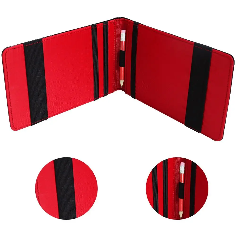 

New PU Leather Golf Score Book With Pencil Durable Golf Accessories Portable With Score Card Golf Supplies Golf Competition