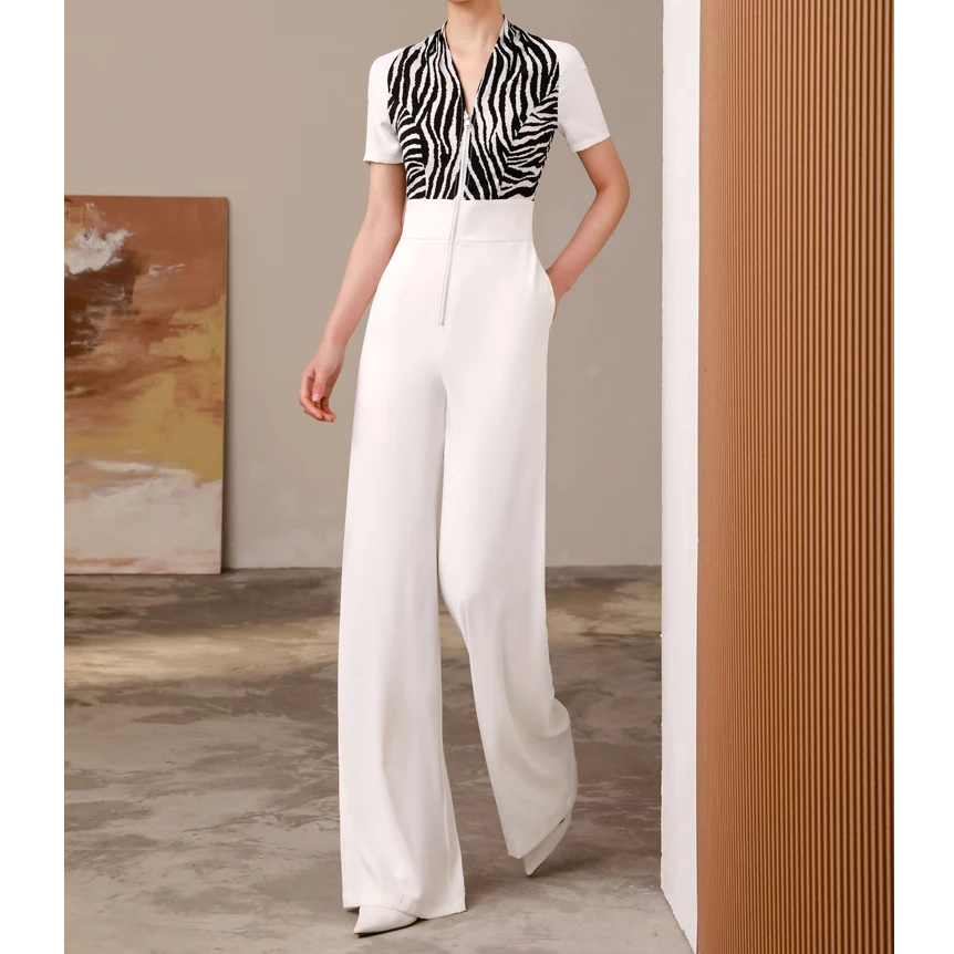 

Bla Polka Dot Pants Vintage V Ne Waist Cinching irt Sle High Waist Wide Leg Pants for Women Summer 2024