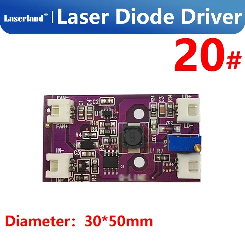 

12VDC 450nm 520nm 635nm Red Blue Green TTL/PWM Laser Diode LD Diver Circuit Board Power Supply ACC