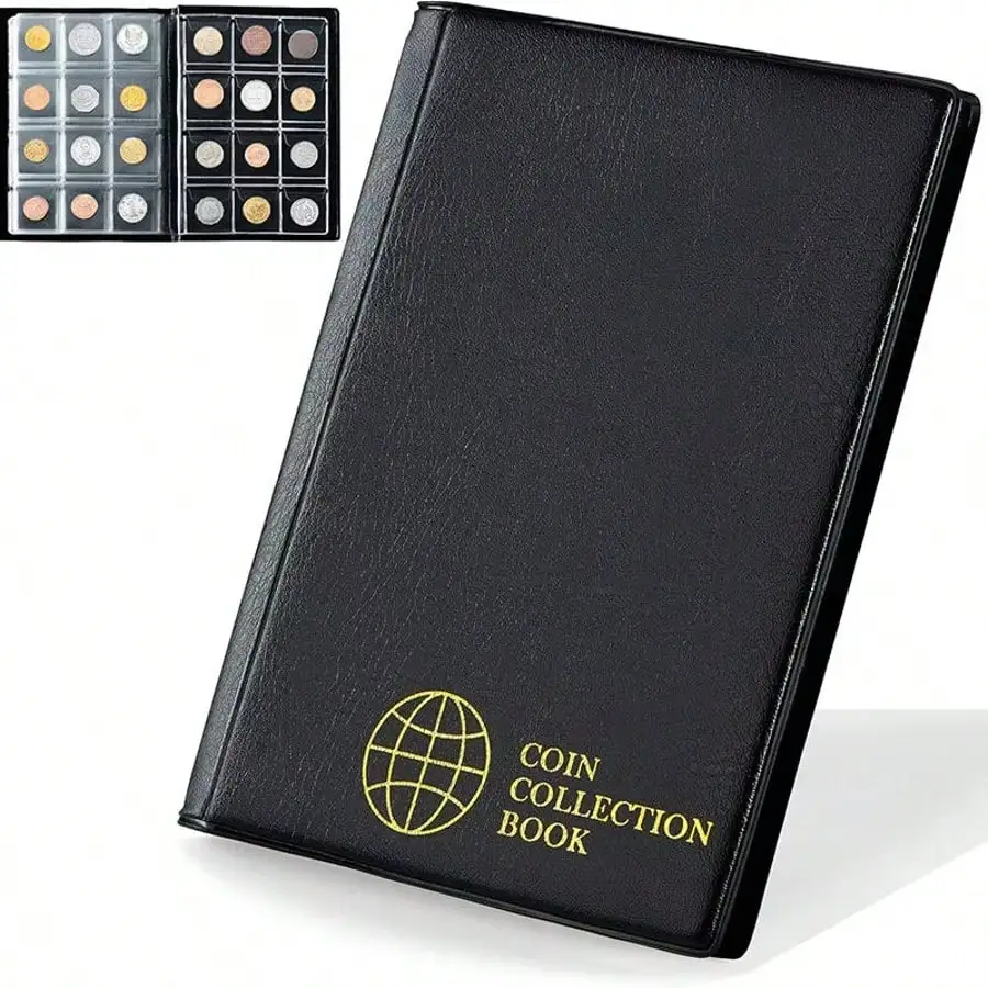 120-Taschen-Münzsammelbuch, Münzsammelhalter, Album, Gedenkmünzen-Organizer, Aufbewahrung, Fotoalbum, Heimdekoration