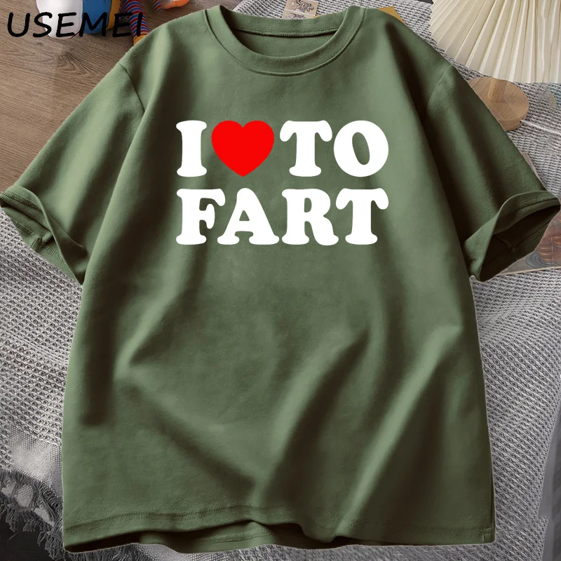 أنا أحب ضرطة التي شيرت الفكاهة المحملة نكتة الكمامة تي شيرت للرجل أبي الهدايا الرجال الملابس القطنية المطبوعة تي شيرت موضة بلايز عادية #4