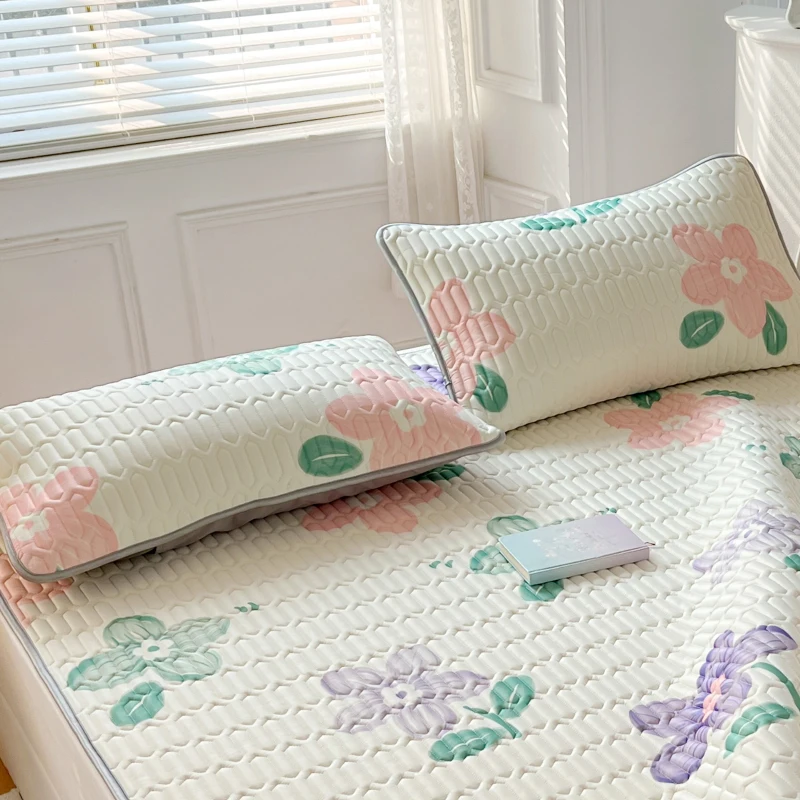 Summer Ice Cool Latex Flower Pillowcase Sleeping 48X74CM Pillow Case Antibacterial Cushion Quilted Pillow Cover for Bed Decor