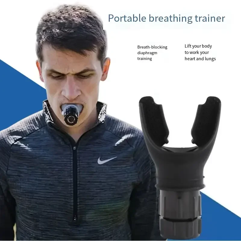 Breathing Exercise For Lungs Portable Breath Fitness Exerciser Device Endurance Workout With Adjustable Resistances To