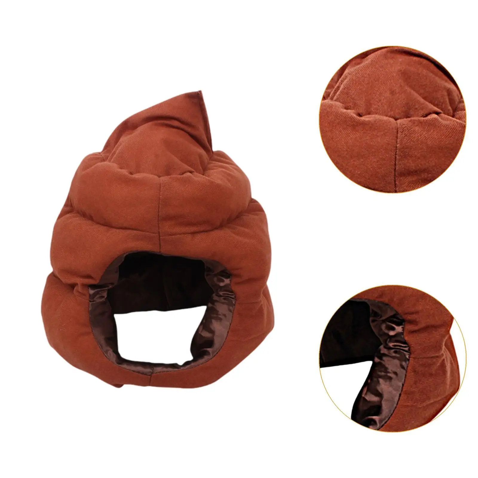 Shit Shaped Hat Cartoon Funny Unique Cosplay Poop Hat Costume Cap Headgear for Holiday Fancy Dress Birthday Performance Party