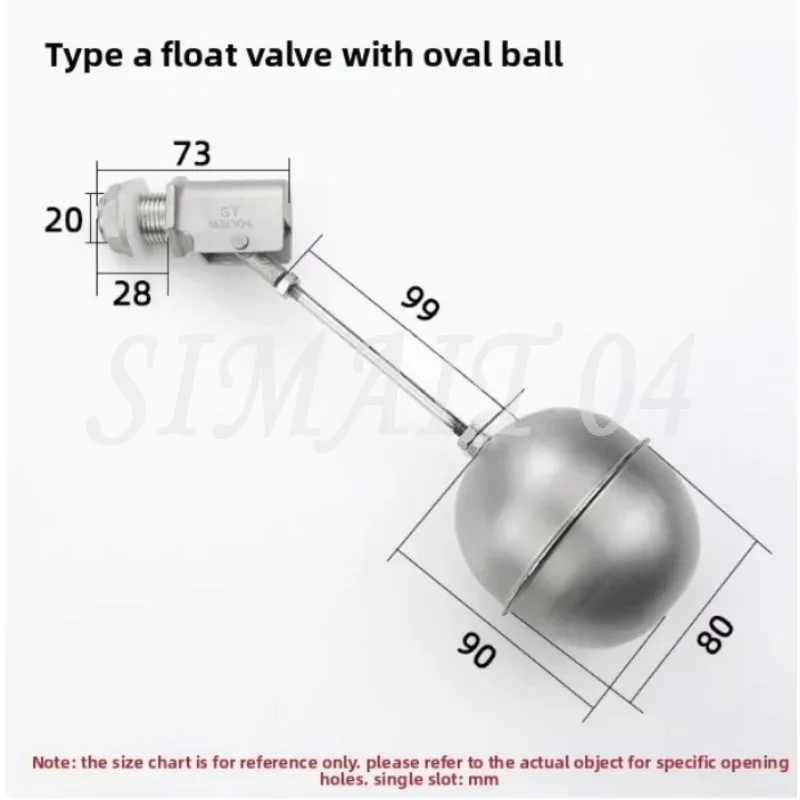 304 Stainless Steel Adjustable Float Valve, High Strength for Steam Engine & Water Boiler