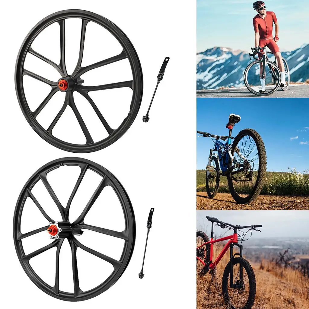 20\'\' Folding Bike Wheelset MTB Bicycle Disc Brake Front/Rear Wheel Cassette