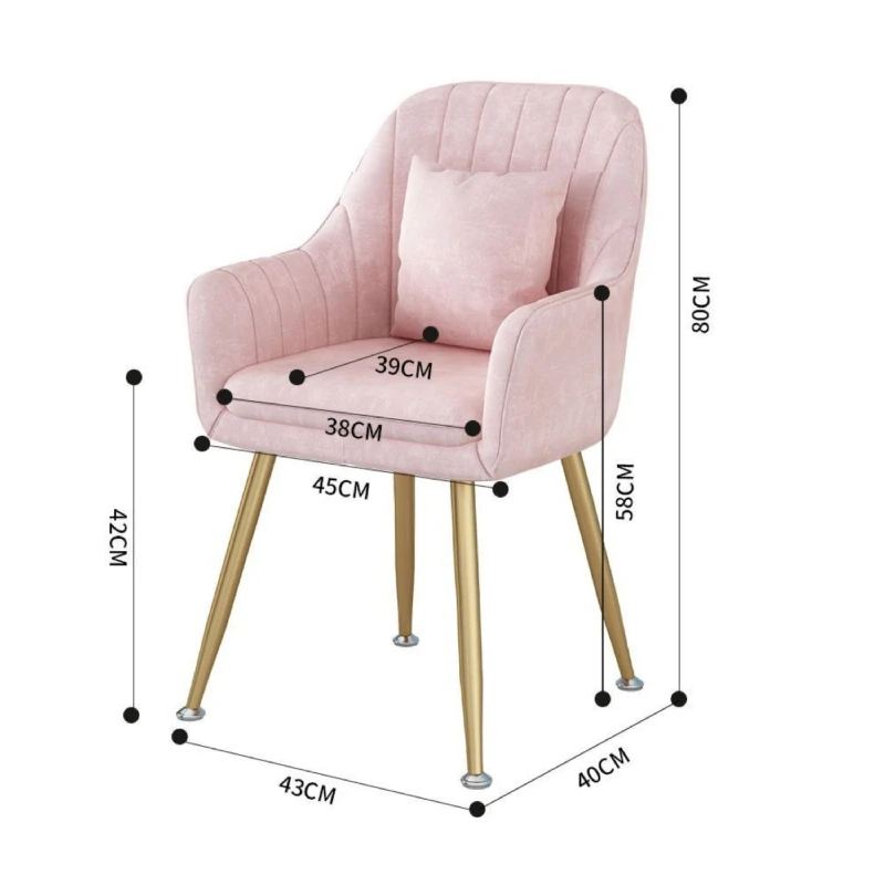 Nordic Light Luxury Dining Chair Household Minimalist Internet Celebrity Cosmetic Chair Manicure Bedroom Chair Ins Chair Stool