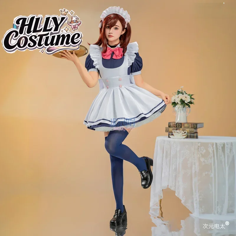 Ayase Momo Anime DAN DA DAN Cosplay Costume Adult Women Man Sweet Maid Dress Headwear Tie Socks Set Halloween Lolita Uniform