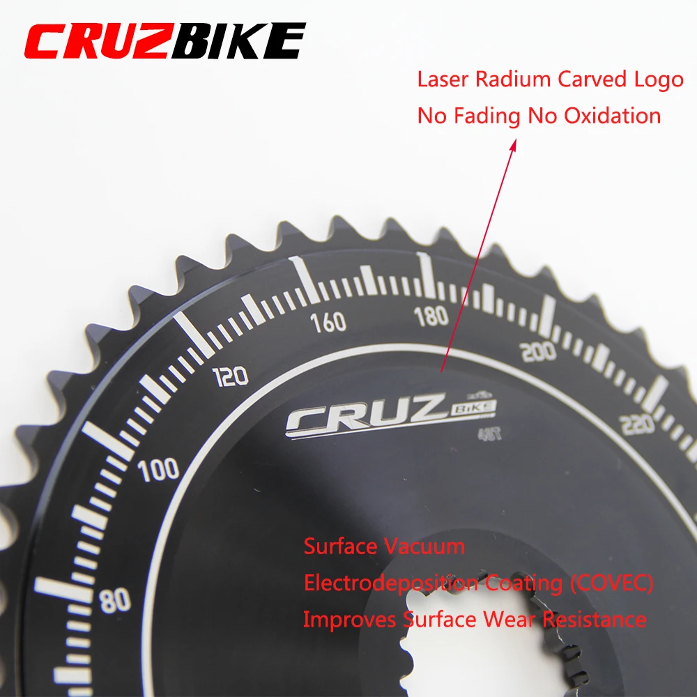 CRUZbike Track Bikes Chainring Road Bicycle Chainwheel SRAM Three Bolts Straight Mounted Chain Wheel 48/51T