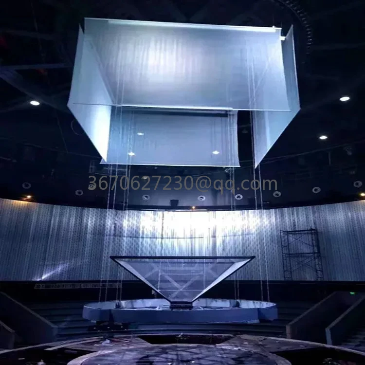 2024 NEW 360 Degree 3D Holographic Projection Screen projection net Hologram Mesh Screen  5mx3m