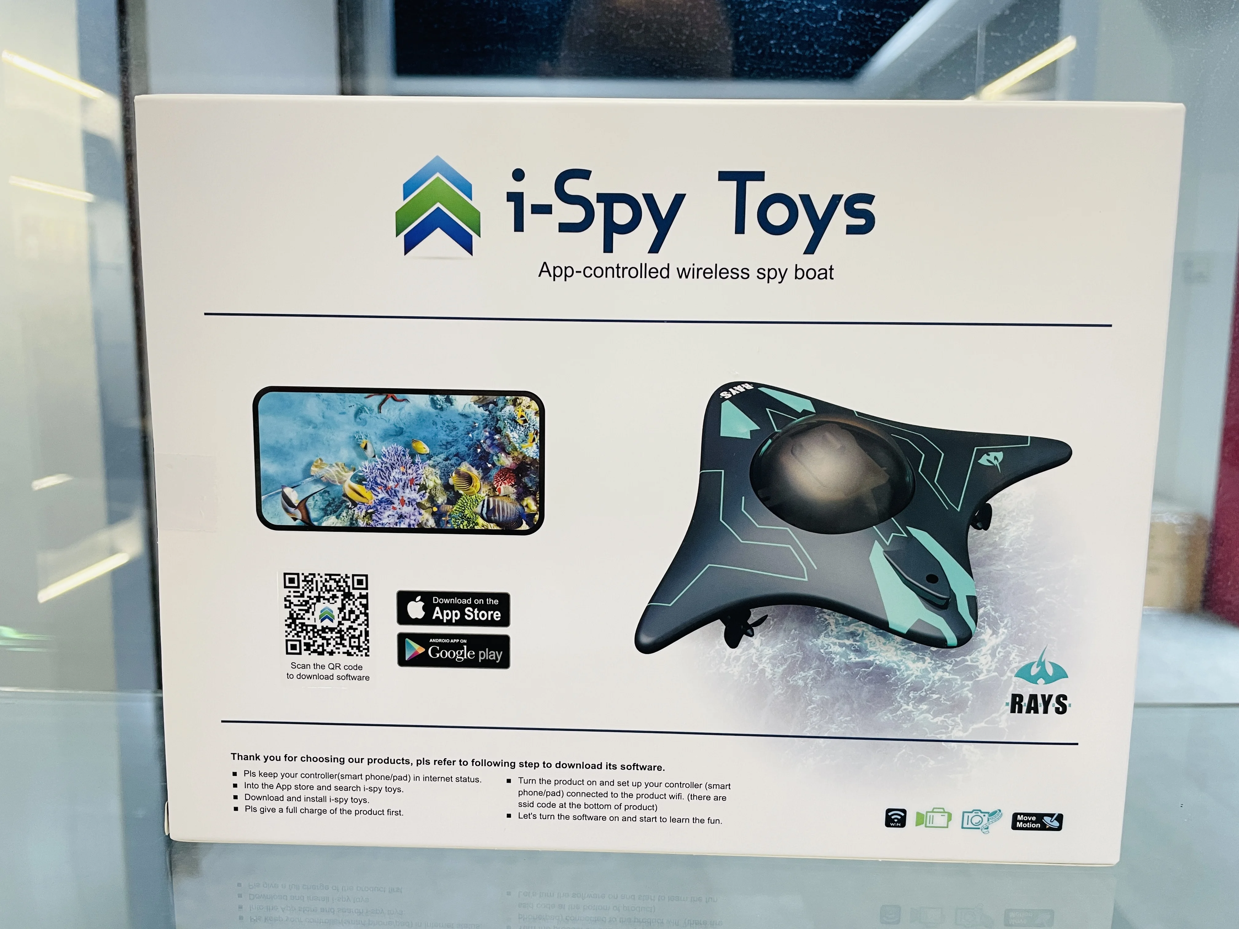 RC เรือกล้องใต้น้ํา 6CH รีโมทคอนโทรล Wifi FPV รีโมทคอนโทรลเรือวิทยุควบคุมของเล่นสําหรับ Boyts เด็กของขวัญ