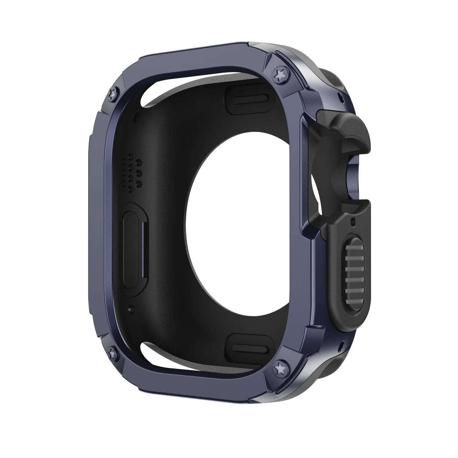 2-in-1-Hülle für Apple Watch Serie 8/7/SE/6/5/4 Ultra 41 mm 45 mm 40 mm 44 mm 49 mm TPU + PC, stoßfester Schutzstoßstange für iwatch