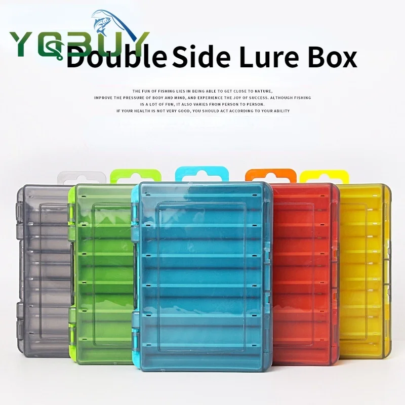 Fishing Lure Box Double Sided Tackle Storage Trays Storage Waterproof Visible Plastic Box Fishing Tackle Container