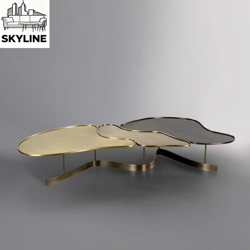 Stainless steel special-shaped combination to make old coffee table villa creative table