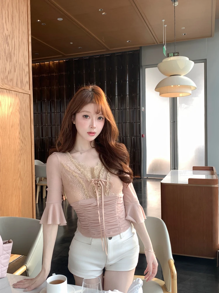 

Женская шифоновая миди-футболка M900, весна 2026, новая коллекция, повседневная, модная, для ношения под одеждой